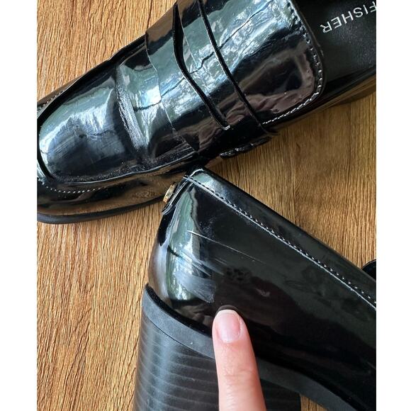 Marc Fisher Women's Black Block Heel Loafers Size 8.5 - Picture 4 of 9